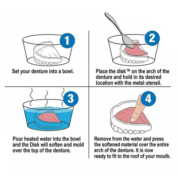 Instant Smile Makeover Pro Series Denture Repair Kit with Disk Moldable Reliner - Picture 6 of 6